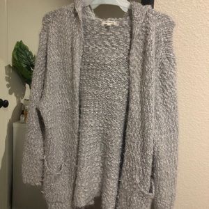 Grey Fuzzy cardigan